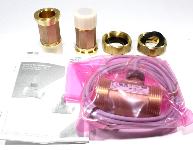 Sika VT2511MSHNP000 Brass Turbine Flow Sensor 1"