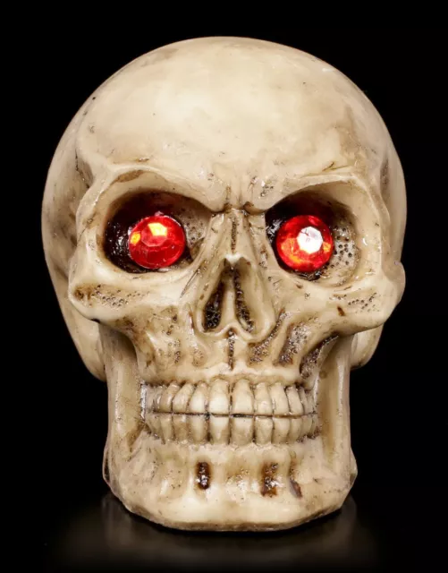 Totenkopf mit roten Augen - Gothic Deko Totenschädel 2