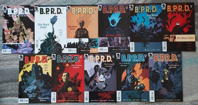 11 Issue BPRD Hellboy Lot Dark Horse Mignola Guy Davis Horror Black Flame 9.4 NM