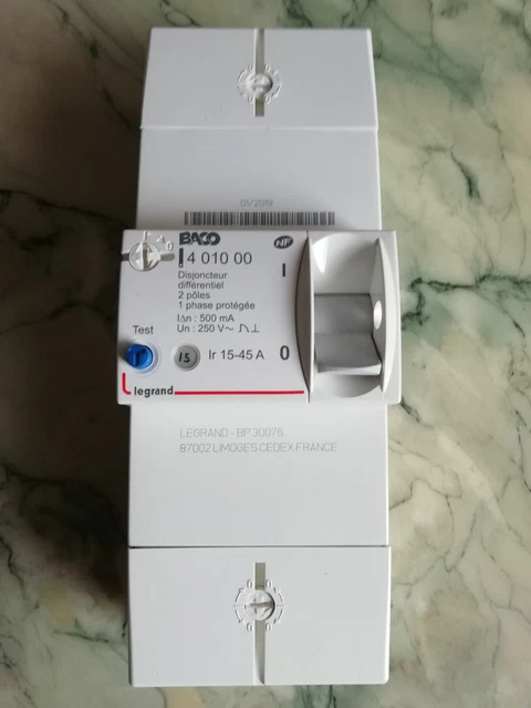 Disjoncteur Différentiel Legrand 15-45A 401003 - Neuf - Sélectif