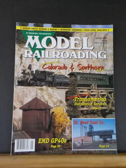 Model Railroading 2001 January February Transamerica Distribution Services Conta