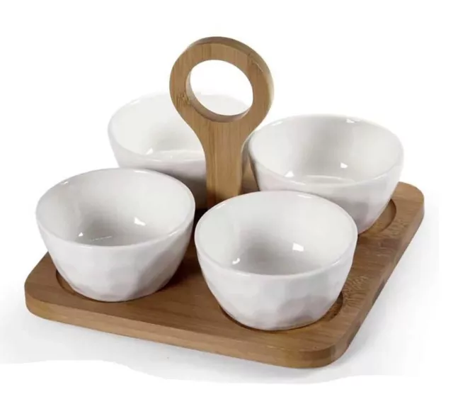 Plateau pour les Antipasti En Porcelaine Blanche Apéritifs Plat Entrées GG-2287