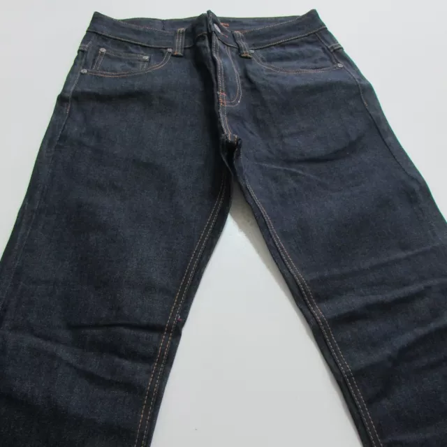 Nudie THIN FINN Jeans Mens Size W32 L33 Slim Dark Blue Indigo Denim Italy