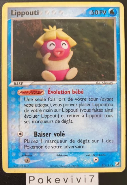 Carte Pokemon LIPPOUTI 31/115 Rare Bloc EX Forces Cachées FR OCCASION