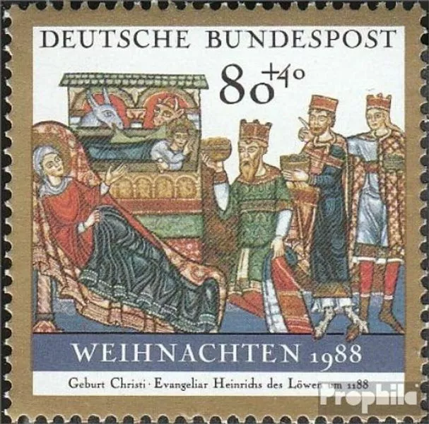 Germania BRD 1396 (completa Edizione) usato 1988 Natale