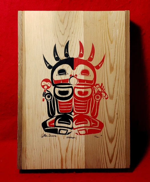 Haida Northwest Coast *Shaman* Wood Box Sliding Lid