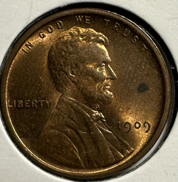 1909 VDB Lincoln Wheat Cent 1c US Type Penny Coin Uncirculated - (#P2-2)