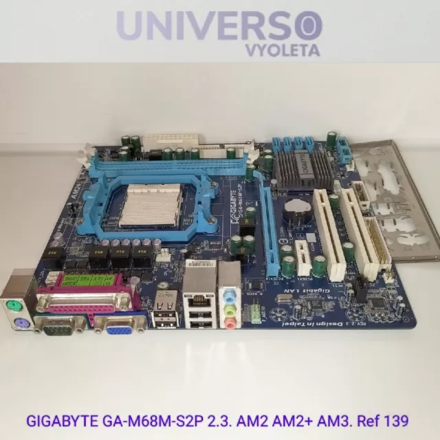 Placa madre GIGABYTE GA-M68M-S2P 2.3. AM2 AM2+ y AM3. 15 días de garantía