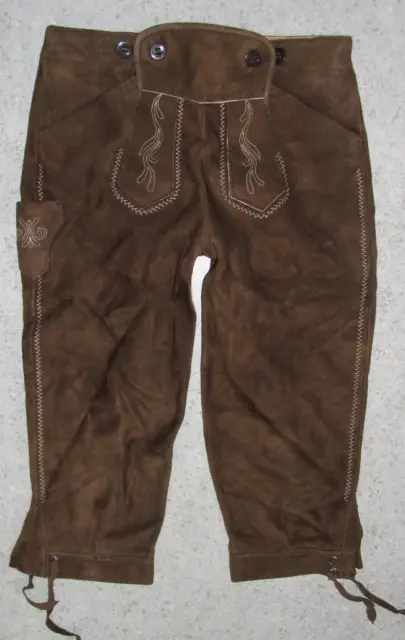Bambini- Kniebund- Pantaloni IN Pelle/Pantaloni Costume Braun Circa Tgl 146/152