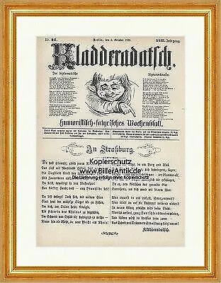 Titelseite Nr. 46 von 1870 An Straßburg Wunde Burg Leid Kladderadatsch 0023