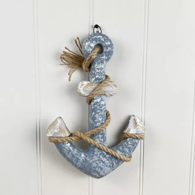 27cm Nautical Anchor Wall Hanging Art Home Bathroom Decoration Coastal Beach