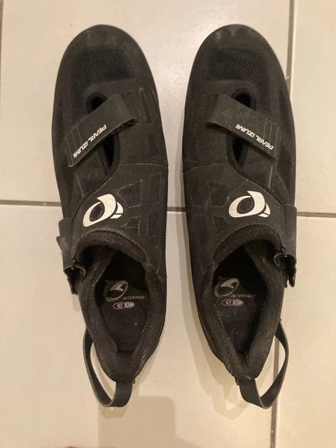 Pearl Izumi schwarz SPD SL Triathlon Radschuhe 47 