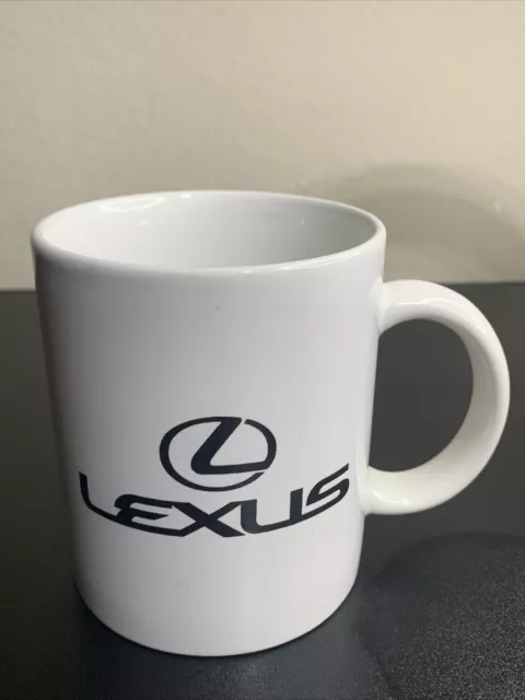 Lexus Coffee or Tea Mug Cup White & Black Engraved Logo Advertising 10oz