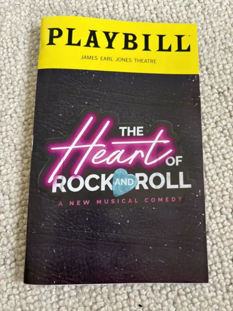 Heart Of Rock & Roll Playbill April 2024 Broadway Musical Cott Kurtz Dossett