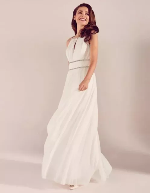 TED BAKER CARESSI WHITE Wedding Dress Size 10 Rrp 799 Destination Wedding 325.00 PicClick UK