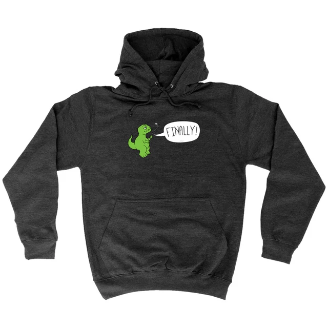 Felpa con cappuccio Trex Finally Selfie Dinosaur - Novità da uomo abbigliamento divertente regalo