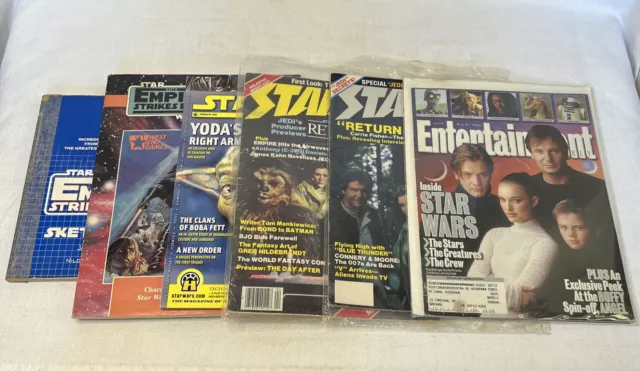 Lot of 6 Star Wars Magazines - Sketchbook, Starlog, Entertainment, Insider