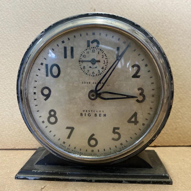 VINTAGE WESTCLOX BIG Ben Chime Loud Alarm Clock (working!) £66.42