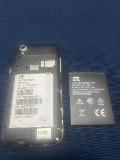 ZTE Grand X Z777 (Cricket) Smartphone GSM 4G LTE - Black, 2GB.  J36