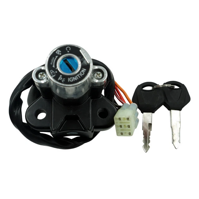 Universal Motorcycle Bike Ignition Switch Fuel Gas Cap Seat Lock Key Part Set