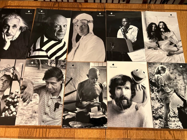Different Genius APPLE &THINK DIFFERENT& Geniuses Educational Poster Set of Ten 11