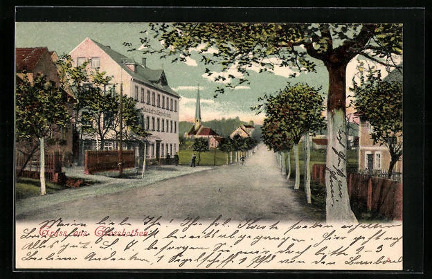 Ansichtskarte Großbothen, Straßenpartie mit Gasthof zu Großbothen, Bartko-Reher