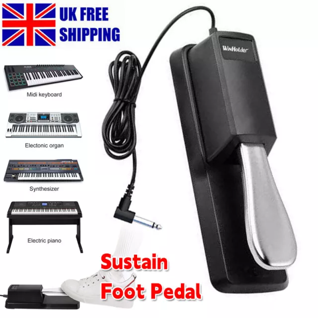 Universal Sustain Pedal for Yamaha Casio Electronic Keyboards and Digital Pianos