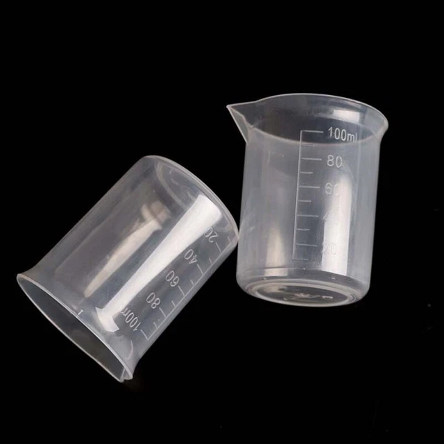 2/10pcs 100mL Plastique Transparent Mesure Tasse Cruche Béchers Cuisine