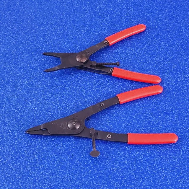 NEW MADE IN USA SMALL FIXED TIP RETAINING RING PLIER SET P/Ns 1-1-2 & 2-2-1 LOT