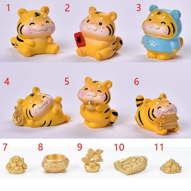 année Ornement de jardin Tigre miniature Micro Aménagement Paysager Figurine 2