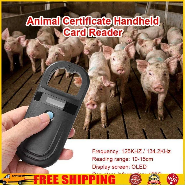 Lector de tarjetas de tubo de identificación animal con certificado de mascota USB portátil perro gato gato gato
