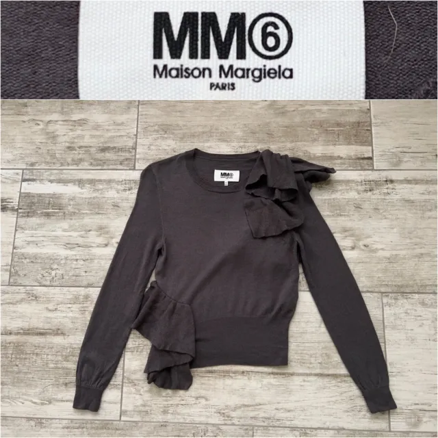 Womens Maison Martin Margiela 6 MMM Designer Viscose Wool Sweater Pullover S