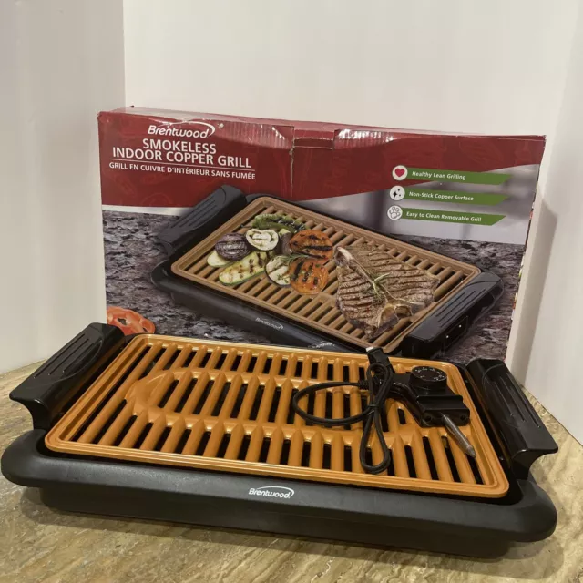 Brentwood Smokeless Indoor Copper Grill Electric
