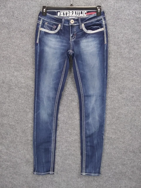 Hydraulic Jeans Womens 7/8 Blue Lola Super Skinny Cotton Polyester Spandex