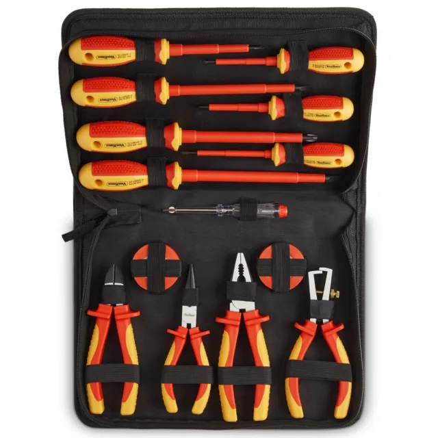 VDE Insulated Hand Tool Set - VonHaus Electrician Screwdriver & Pliers Tool Set