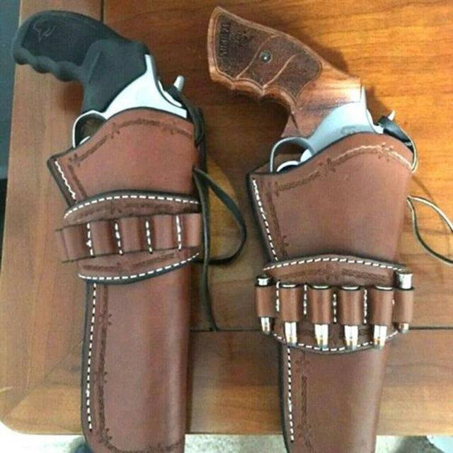 LEATHER PANCAKE HOLSTER S&W N Frame Revolver With 6" Barrel 49.23