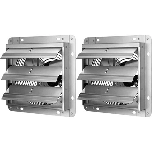 iPower 2 Pcs 7" Shutter Exhaust Fan Aluminum,High Speed, 1680 RPM, 760 CFM,28W