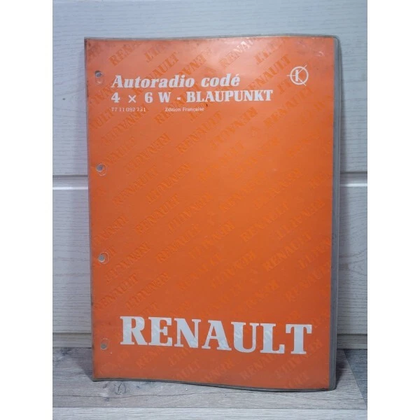 RENAULT AUTORADIO CODE K7 Blaupunkt 4x6w - Manuel Atelier EUR 11,44 ...