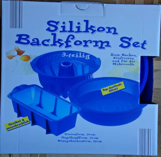 EFI Silikon Backform Set 3-teilig NEU&OVP! Torten-, Gugelhopf-& Königskuchenform