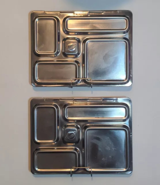 2 PLANETBOX Rover Stainless Steel Metal 5 Compartments Bento LUNCH BOX