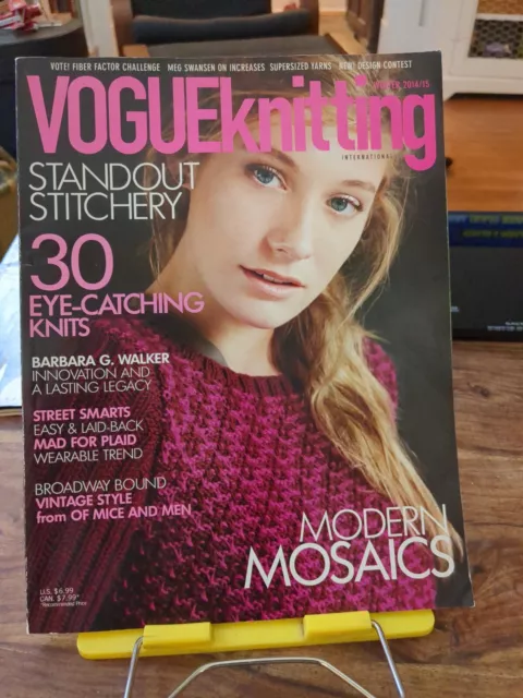 Vogue Knitting magazine Winter 2014/15 Mosaics afghan sweaters cardigans