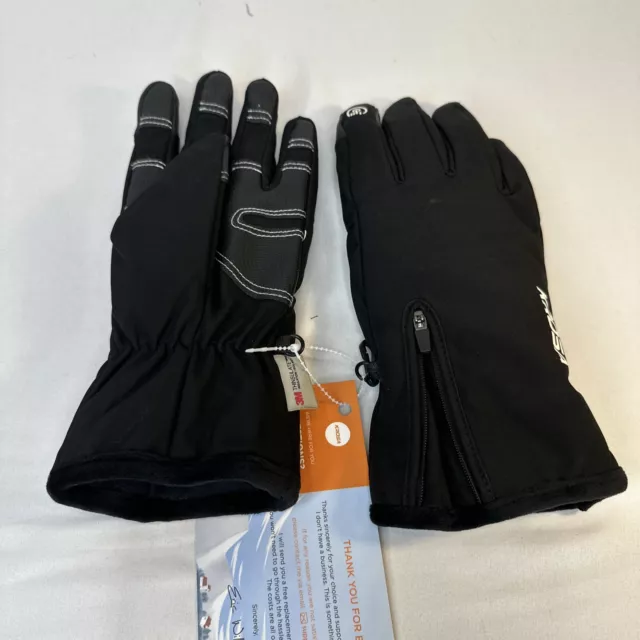 KROSA INSULATED WINTER Gloves Winter Ski Thinsulate MED Black ...
