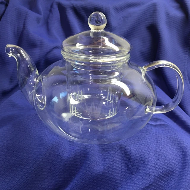 Small Glass Teapot with Infuser,Tea Pot Stovetop Safe Blooming and Loose Leaf...