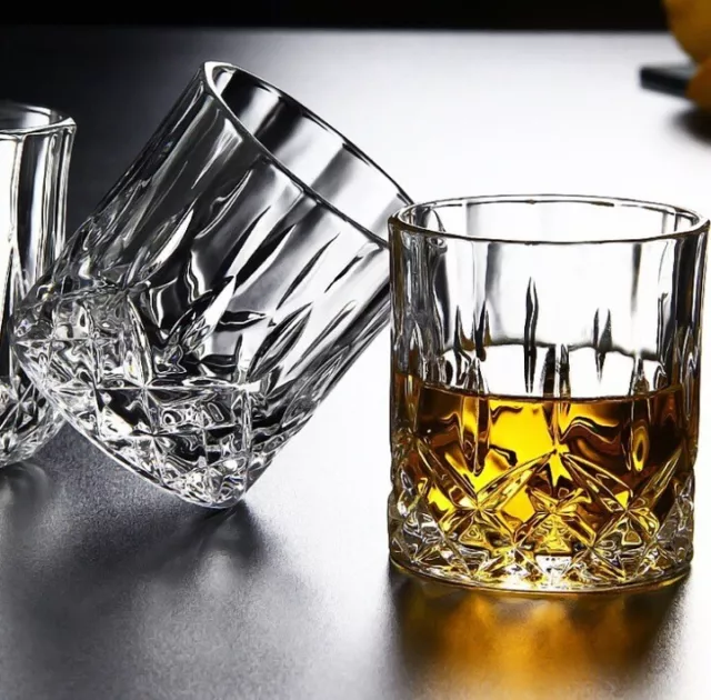 Whiskyglas Gläser Set 6tlg Kristallglas 230 ml, Wassergläser Saft Wasser Trink