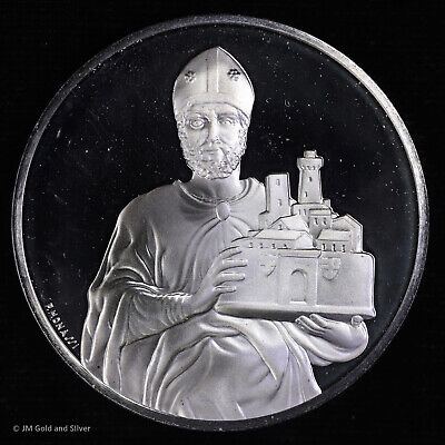 1973 .925 Silver Franklin Mint Medal | Michelangelo St. Petronius