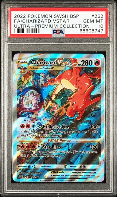 Pokémon Charizard VStar SWSH262 - Black Star Promo - Art Alternatif Holo - Édition Ultra Premium Exclusive