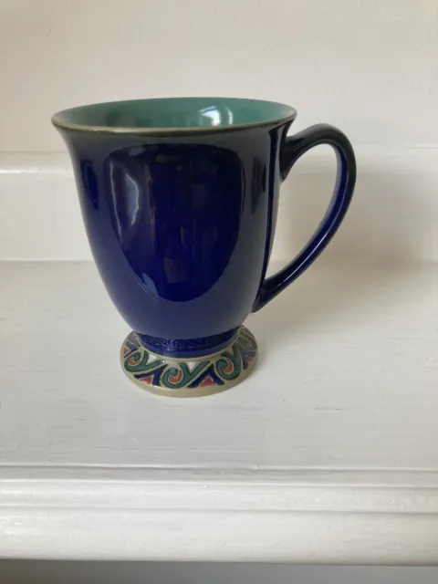 Rare Denby Pottery Blue Batik Mug with Green interior Used Once