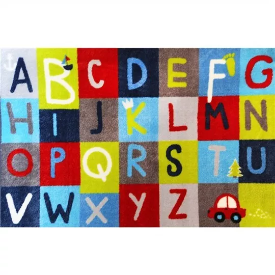 Kids Rug 100x150cm Alphabet letters Superior Quality- Rubberbacking Non-slip