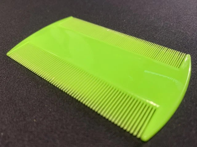 GREEN HEAD LICE Treatment Comb Kids Nit Hair Flea Egg Removal 2 Sided Fine Tooth