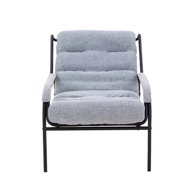 Lounge Recliner Chair Leisure chair Studio Chairs Iron Arm Club Chair - Grey